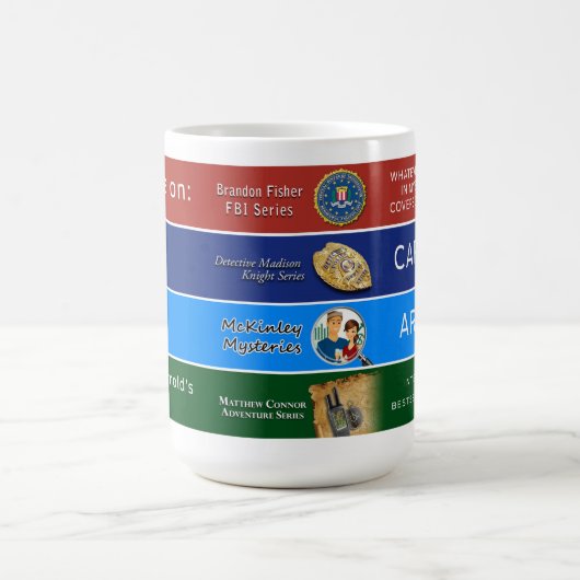 Carolyn Arnold's boeken 15 oz Mok (Center)