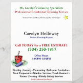 Carolyn Holloway Sample Flyer-Cleaning Services Flyer (Voorkant)