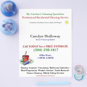 Carolyn Holloway Sample Flyer-Cleaning Services Flyer (Enkel)