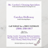 Carolyn Holloway Voorbeeld Flyer-Schoonmaak Dienst Flyer (Achterkant)