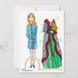 Carolyn Paper Doll Kaart