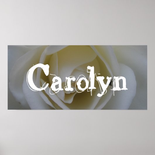 Carolyn White Rose Bedroom Deroom Banner Poster (Voorkant)