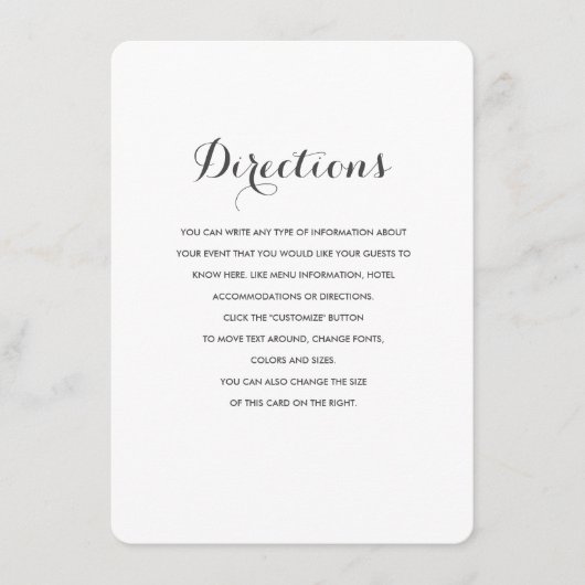 Carolyna Wedding Insert Informatiekaartje (Voorkant)