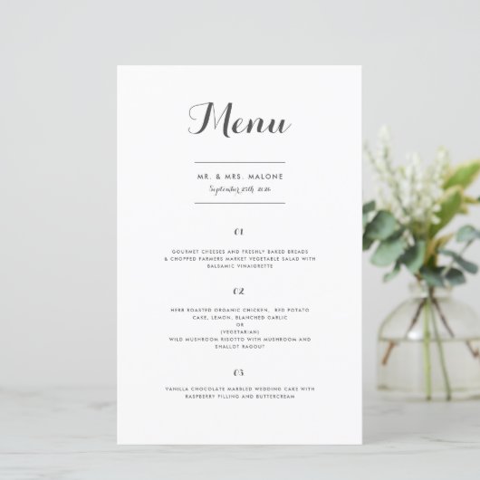Carolyna Wedding-menu (Staand voorkant)