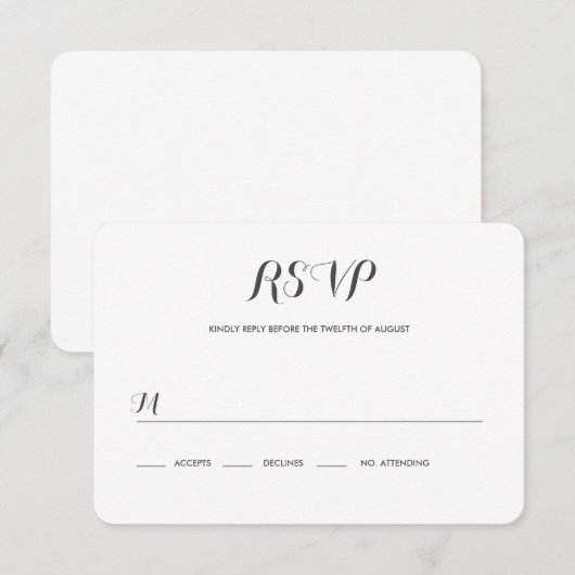 Carolyna Wedding RSVP (Voorkant / Achterkant)