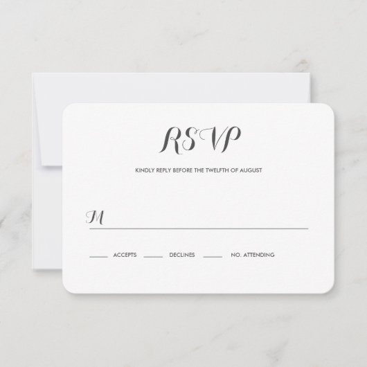 Carolyna Wedding RSVP Kaartje (Voorkant)