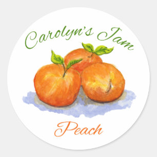 Carolyn's perzikjam ronde sticker