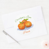 Carolyn's perzikjam ronde sticker (Envelop)