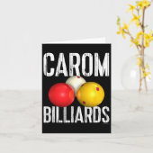 Carom Biljart Shirt - Cool Distressed tekst Kaart (Gele Bloem)