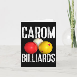 Carom Biljart Shirt - Cool Distressed tekst Kaart
