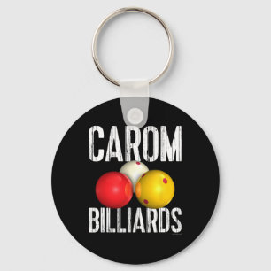 Carom Biljart Shirt - Cool Distressed tekst Sleutelhanger