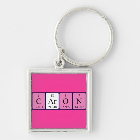 Caron Periodic Table Name keying Sleutelhanger (Voorkant)