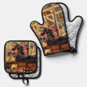 carousal ovenwant & pannenlap set (Voorkant / Achterkant)