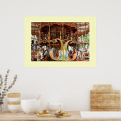 Carousel at d'Horloge Poster (Keuken)