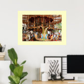 Carousel at d'Horloge Poster (Thuiskantoor)