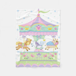 Carousel Baby Blanket Fleece Deken