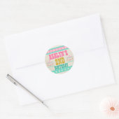 Carousel Birthday Party - Gepersonaliseerd Ronde Sticker (Envelop)