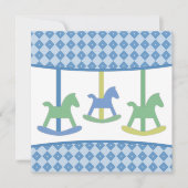Carousel Birthday Party Invitation Kaart (Voorkant)