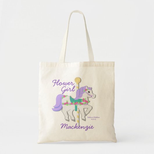 Carousel Bloemenmeisje Tote Bag (Voorkant)