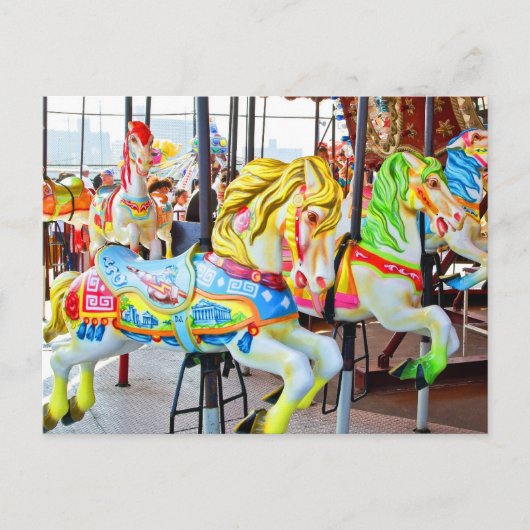 Carousel - Coney Island, NYC briefkaart (Voorkant)