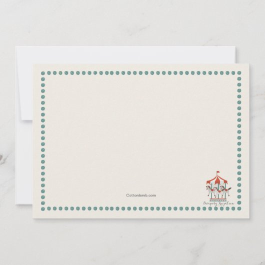 Carousel Dank u, Notecard Notitiekaartje (Achterkant)