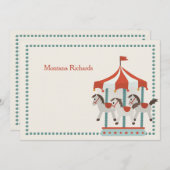 Carousel Dank u, Notecard Notitiekaartje (Voorkant / Achterkant)