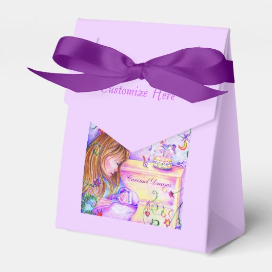 Carousel Dreams Baby Favor Box Bedankdoosjes (Voorkant Zijde)
