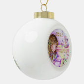 Carousel Dreams Baby's eerste kerstsieraad Keramische Bal Ornament (Links)