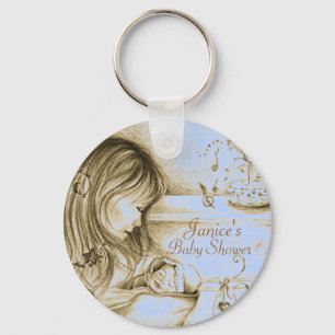 Carousel Dreams  Blue Button Sleutelhanger