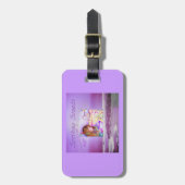 Carousel Dreams PurpleOcean Background Bagagelabel (Voorkant verticaal)