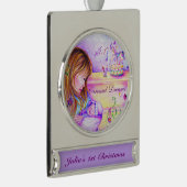 Carousel Dreams Silver Plated Banner Ornament Verzilverd Banner Ornament (Rechts)