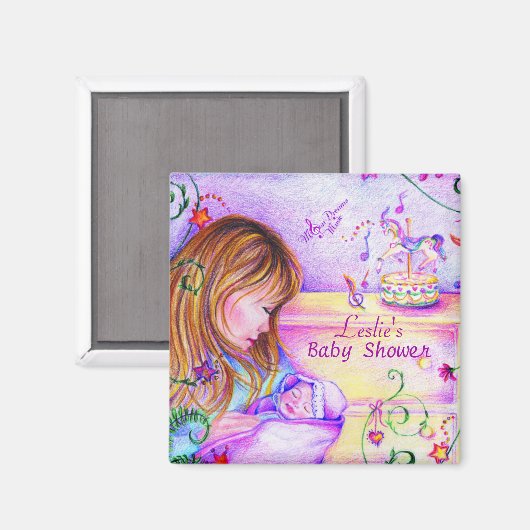 Carousel Dreams Square Magnet (Voorkant / Achterkant)