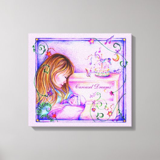 Carousel Dreams Stretched Canvas Print (Voorkant)