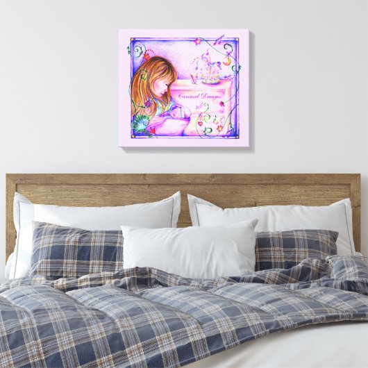 Carousel Dreams Stretched Canvas Print (Insitu (Slaapkamer))