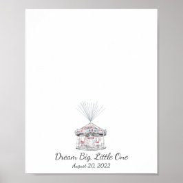 Carousel Fingerprint Guest Book Poster