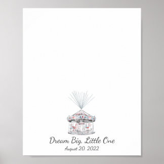 Carousel Fingerprint Guest Book Poster