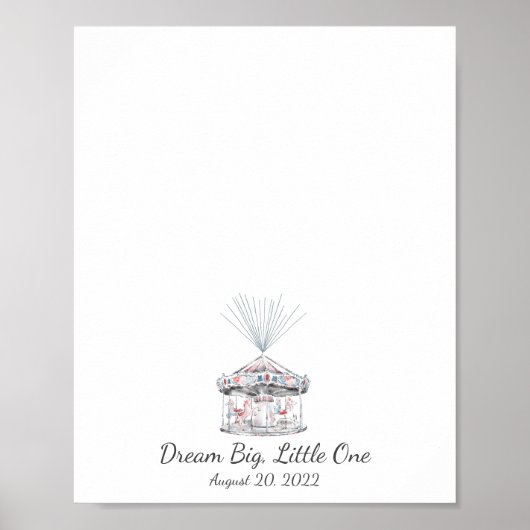 Carousel Fingerprint Guest Book Poster (Voorkant)