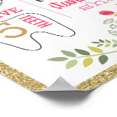 Carousel First Birthday-bord Poster (Hoek)