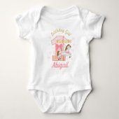 Carousel First Birthday Girl Romper (Voorkant)