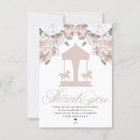 Carousel Floral Soft Pink Birthday