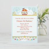 Carousel Fun Invitation Kaart (Staand voorkant)