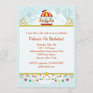 Carousel Fun Invitation Kaart