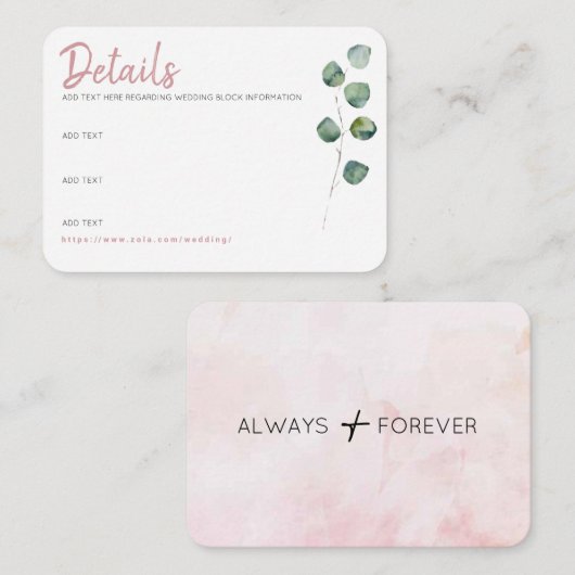 Carousel + Groene Thema Details Card Informatiekaartje (Voorkant / Achterkant)