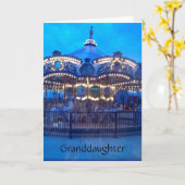 " CAROUSEL" HAPPY BIRTHDAY GRANDDAUGHTER KAART (Gele Bloem)