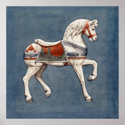 Carousel Horse (1935-1942) van Henry Murphy Poster (Voorkant)