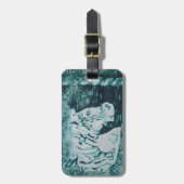 Carousel Horse Aquamarine Bagagelabel (Voorkant verticaal)