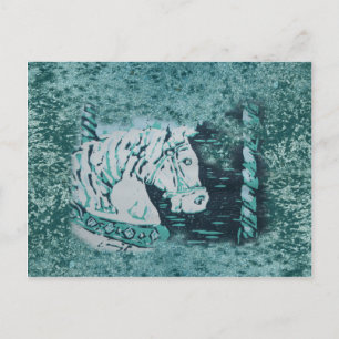 Carousel Horse Aquamarine Briefkaart