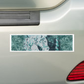 Carousel Horse Aquamarine Bumpersticker (Op auto)