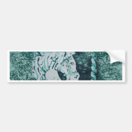Carousel Horse Aquamarine Bumpersticker