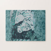 Carousel Horse Aquamarine Puzzle - Jigzaag Legpuzzel (Horizontaal)